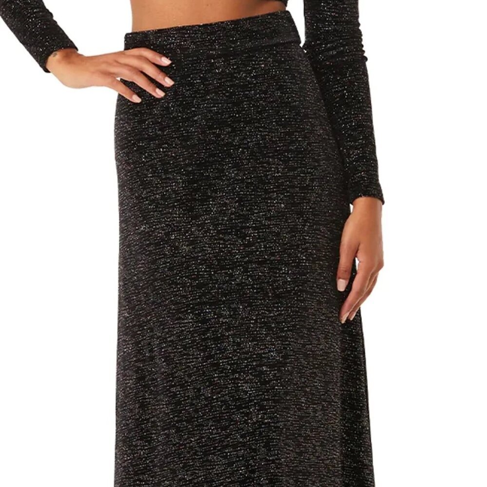 Misa Los Angeles Ekat Knit Skirt in Rainbow Astral Dusted, Size Small - NWT